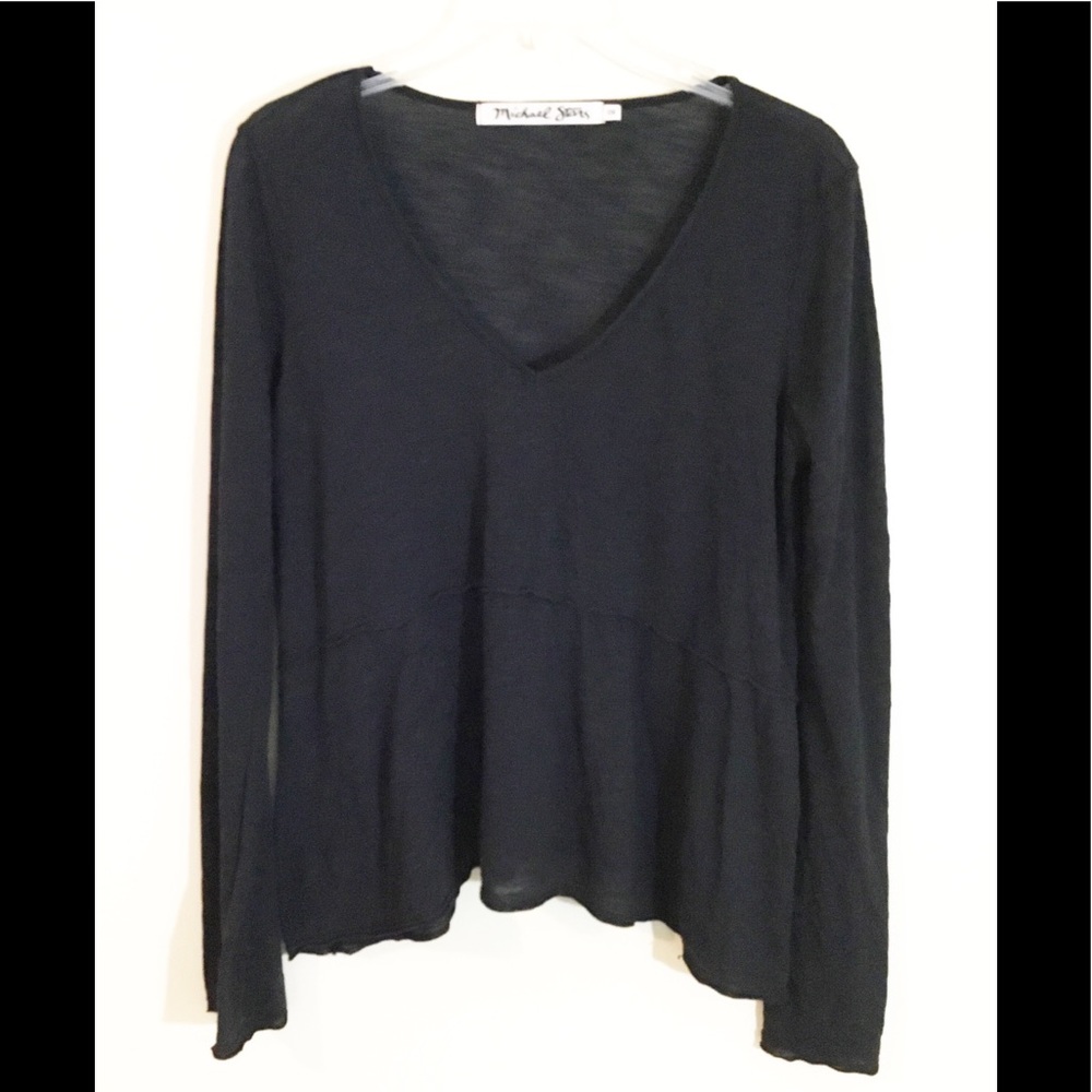 Michael Stars Flowy V Neck Tiered Top